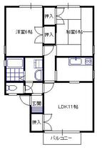 アレイ桜Ｂ  ｜ 長野県長野市大字西尾張部（賃貸アパート2LDK・1階・52.99㎡） その2