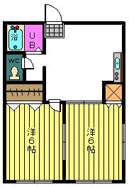 アイビスⅠ｜千葉県匝瑳市飯倉台(賃貸アパート2DK・2階・39.66㎡)の写真 その2