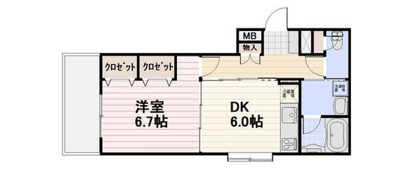 ミルキーウェイⅡ 401｜福岡県宗像市土穴１丁目(賃貸マンション1DK・4階・35.28㎡)の写真 その2