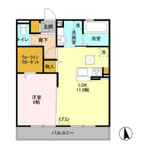 リーフアベニュー  ｜ 栃木県下都賀郡壬生町大字安塚（賃貸アパート1LDK・1階・46.86㎡） その2