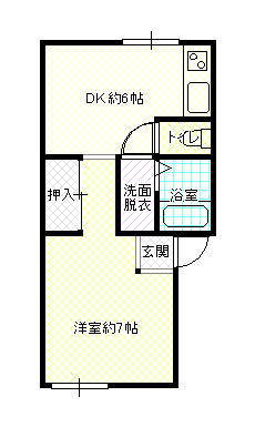 ロックハウス 2-A｜青森県弘前市大字文京町(賃貸アパート1K・2階・29.00㎡)の写真 その2