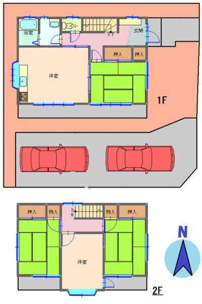 千葉県大網白里市永田(賃貸一戸建4LDK・--・84.45㎡)の写真 その1