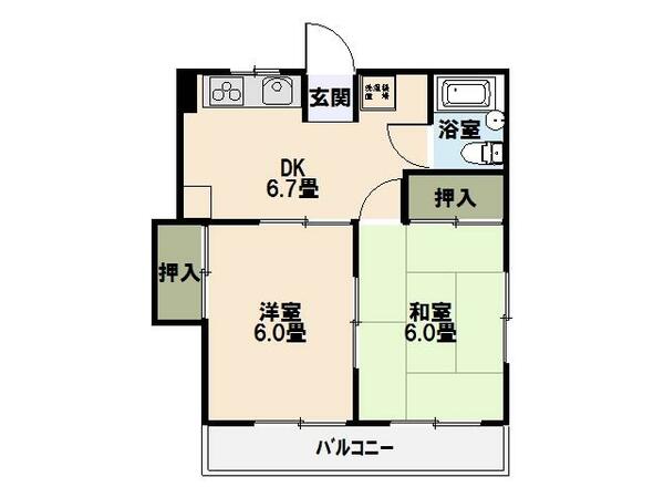 千葉県船橋市習志野５丁目(賃貸アパート2DK・2階・37.60㎡)の写真 その1