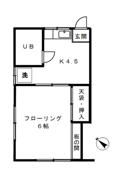 ハウスクボデラ 203｜埼玉県所沢市松葉町(賃貸アパート1DK・2階・21.48㎡)の写真 その2