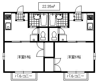 東京都東村山市野口町２丁目(賃貸アパート1K・2階・22.35㎡)の写真 その2