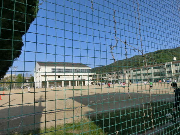 画像10:加茂名中学の横です