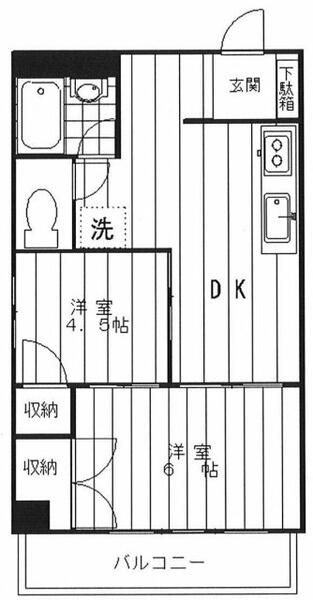篠田ビル 506｜東京都練馬区練馬１丁目(賃貸マンション2DK・5階・36.72㎡)の写真 その1