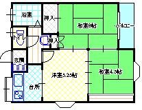 コーポカトー東佐賀 B203｜佐賀県佐賀市東佐賀町(賃貸アパート3K・2階・39.60㎡)の写真 その1