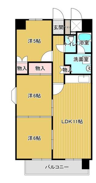 愛媛県松山市森松町(賃貸マンション3LDK・8階・70.05㎡)の写真 その1