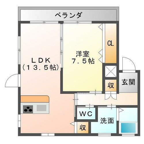 華の木一番館_間取り_0