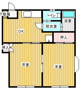 武信ハイツ 2A｜千葉県旭市後草(賃貸アパート2DK・2階・39.66㎡)の写真 その1