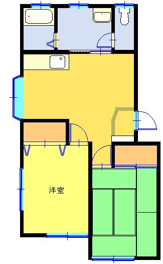 リフィーユ｜岩手県滝沢市巣子(賃貸アパート2DK・1階・47.20㎡)の写真 その1