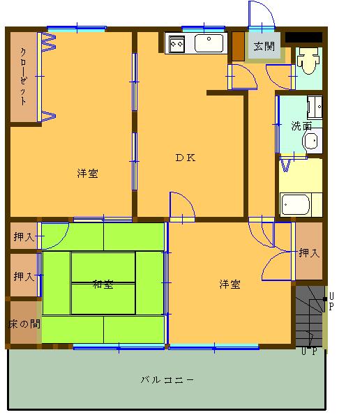 カマダビル｜香川県さぬき市志度(賃貸アパート3DK・2階・81.15㎡)の写真 その2