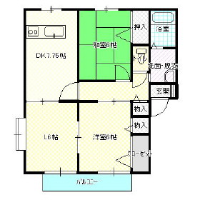 ソレジオヴィラ B201｜熊本県熊本市西区上代８丁目(賃貸アパート3DK・2階・59.72㎡)の写真 その1