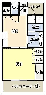 高知県高知市百石町１丁目(賃貸マンション1DK・4階・36.30㎡)の写真 その1
