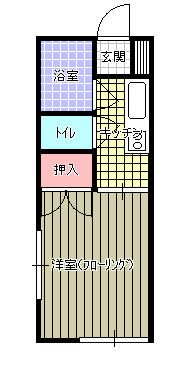 栃木県宇都宮市富士見が丘２丁目(賃貸アパート1K・2階・19.83㎡)の写真 その2