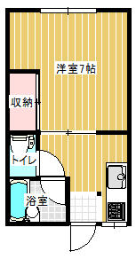 メゾンドパレス｜千葉県東金市川場(賃貸アパート1K・2階・23.14㎡)の写真 その2
