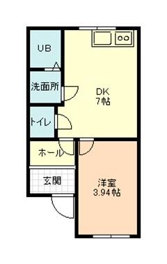 兵庫県姫路市飾磨区今在家（アパート）の賃貸物件の間取り