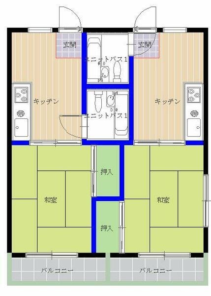 山梨県甲府市中央２丁目(賃貸マンション1K・2階・21.26㎡)の写真 その2