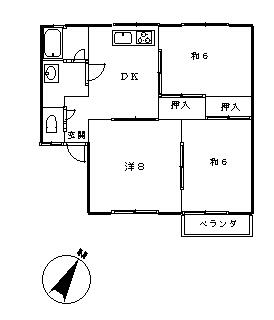 青森県八戸市江陽５丁目(賃貸アパート3DK・2階・52.80㎡)の写真 その1
