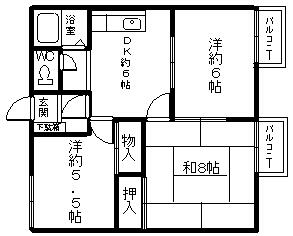 兵庫県加古川市平岡町山之上(賃貸アパート3DK・2階・52.89㎡)の写真 その1