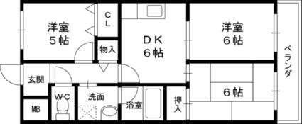 大阪府堺市中区深井水池町(賃貸マンション3DK・4階・50.00㎡)の写真 その2