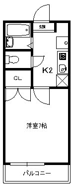 大阪府箕面市牧落１丁目(賃貸アパート1K・2階・22.35㎡)の写真 その2