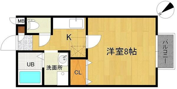 宮城県仙台市青葉区中山３丁目(賃貸アパート1K・2階・26.49㎡)の写真 その1