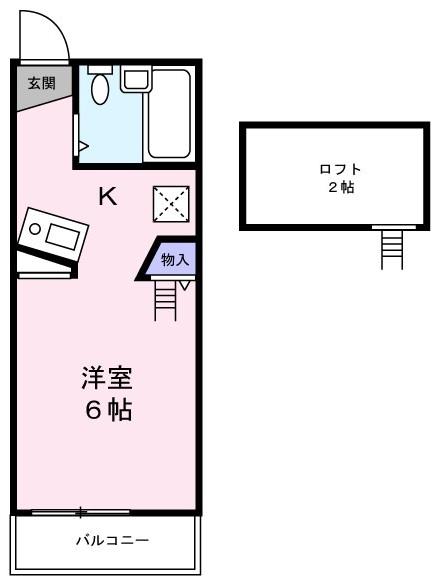 ミロハウス 205｜千葉県千葉市中央区大森町(賃貸アパート1K・2階・17.01㎡)の写真 その1