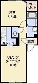 北海道札幌市白石区北郷一条１２丁目（アパート）の賃貸物件の間取り