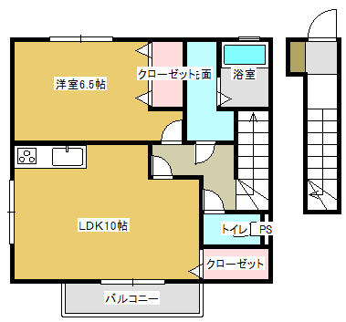 ヴィーブルⅡ B101｜静岡県牧之原市大沢(賃貸アパート1LDK・1階・46.16㎡)の写真 その2
