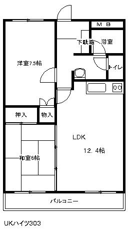 千葉県東金市南上宿(賃貸アパート2LDK・3階・56.00㎡)の写真 その2