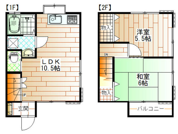 コーポ富士 15｜神奈川県三浦市三崎町六合(賃貸テラスハウス2LDK・--・52.99㎡)の写真 その2