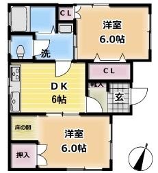 ハウスＫＭ｜東京都新宿区中落合２丁目(賃貸マンション2DK・1階・44.14㎡)の写真 その1