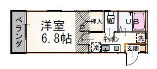 コーポＮＴ－１ 201｜石川県金沢市宝町(賃貸アパート1K・2階・21.11㎡)の写真 その2
