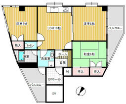 パルクハウス 401 ｜ 長崎県長崎市岡町（賃貸マンション3LDK・4階・70.81㎡） その2