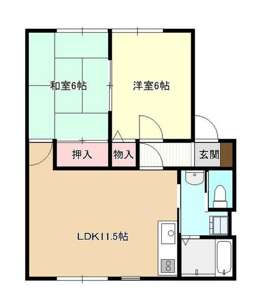 Ｓｋｙ　Ｗｉｎｇ　Ⅰ｜熊本県熊本市南区出仲間５丁目(賃貸アパート2LDK・1階・52.84㎡)の写真 その1