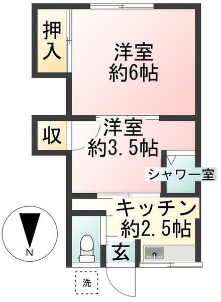 第一高庄荘 102｜東京都葛飾区柴又１丁目(賃貸アパート2K・1階・21.15㎡)の写真 その1