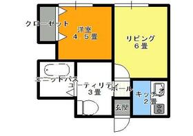 グラススクエア－ 2D ｜ 北海道札幌市中央区南九条西９丁目（賃貸アパート1LDK・3階・27.71㎡） その2