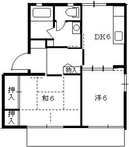 グランドヒルズＡ 202｜熊本県荒尾市荒尾(賃貸アパート2DK・2階・43.00㎡)の写真 その2