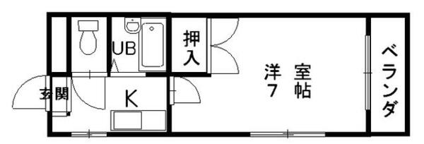 第３グリーンコーポ 301｜熊本県熊本市中央区新町３丁目(賃貸マンション1K・3階・18.36㎡)の写真 その2