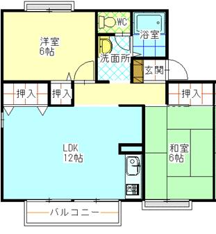 コアエミナース　Ｉ 101｜福島県いわき市常磐上湯長谷町五反田(賃貸アパート2LDK・1階・59.04㎡)の写真 その1