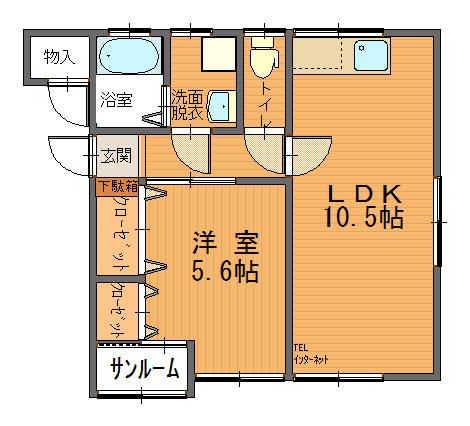 同じ建物の物件間取り写真 - ID:206000355351