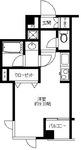 東京都目黒区自由が丘１丁目(賃貸マンション1K・3階・26.45㎡)の写真 その1