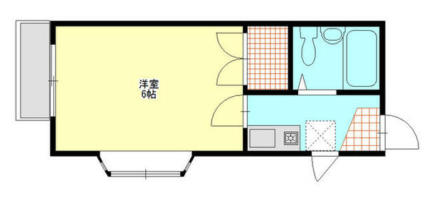 ブロリー 104｜岡山県岡山市中区高島新屋敷(賃貸アパート1K・1階・16.30㎡)の写真 その2