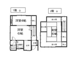 岩手県盛岡市神明町（賃貸一戸建3K・--・43.59㎡） その2