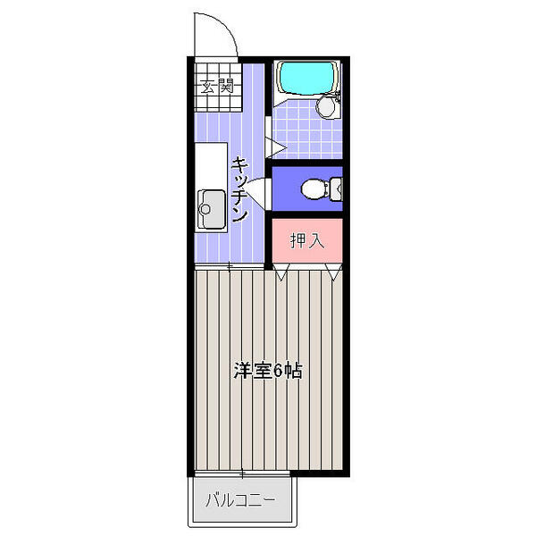 サンシティ小松 101｜宮城県仙台市青葉区角五郎１丁目(賃貸アパート1K・1階・22.60㎡)の写真 その2