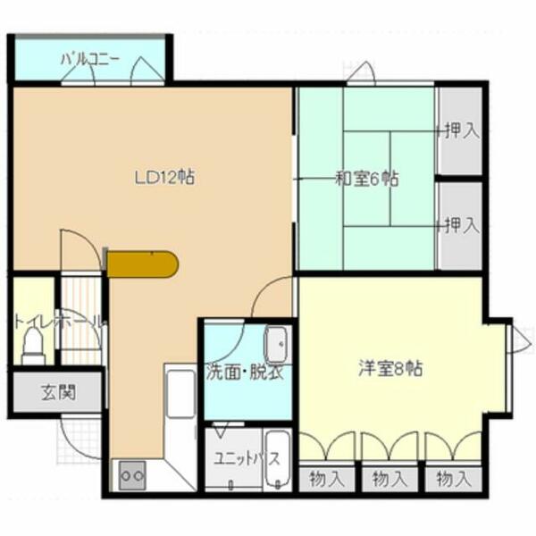 apartment 北海道伊達市鹿島町４８－１ リビングプラザくらしの杜２Ｆ
