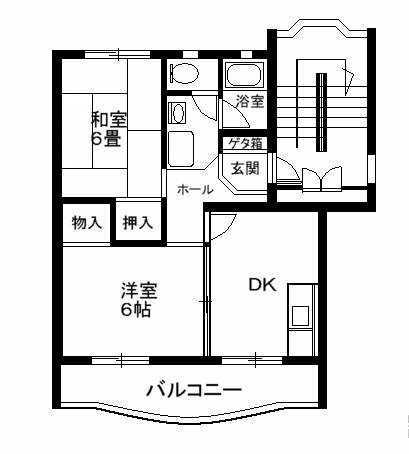 パークサイドハウス 302｜静岡県富士宮市前田町(賃貸マンション2DK・3階・43.96㎡)の写真 その2