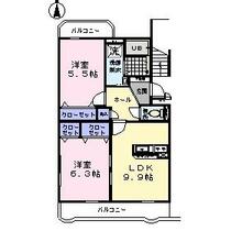 サンフォレスト 202 ｜ 埼玉県草加市旭町５丁目（賃貸マンション2LDK・2階・51.59㎡） その1